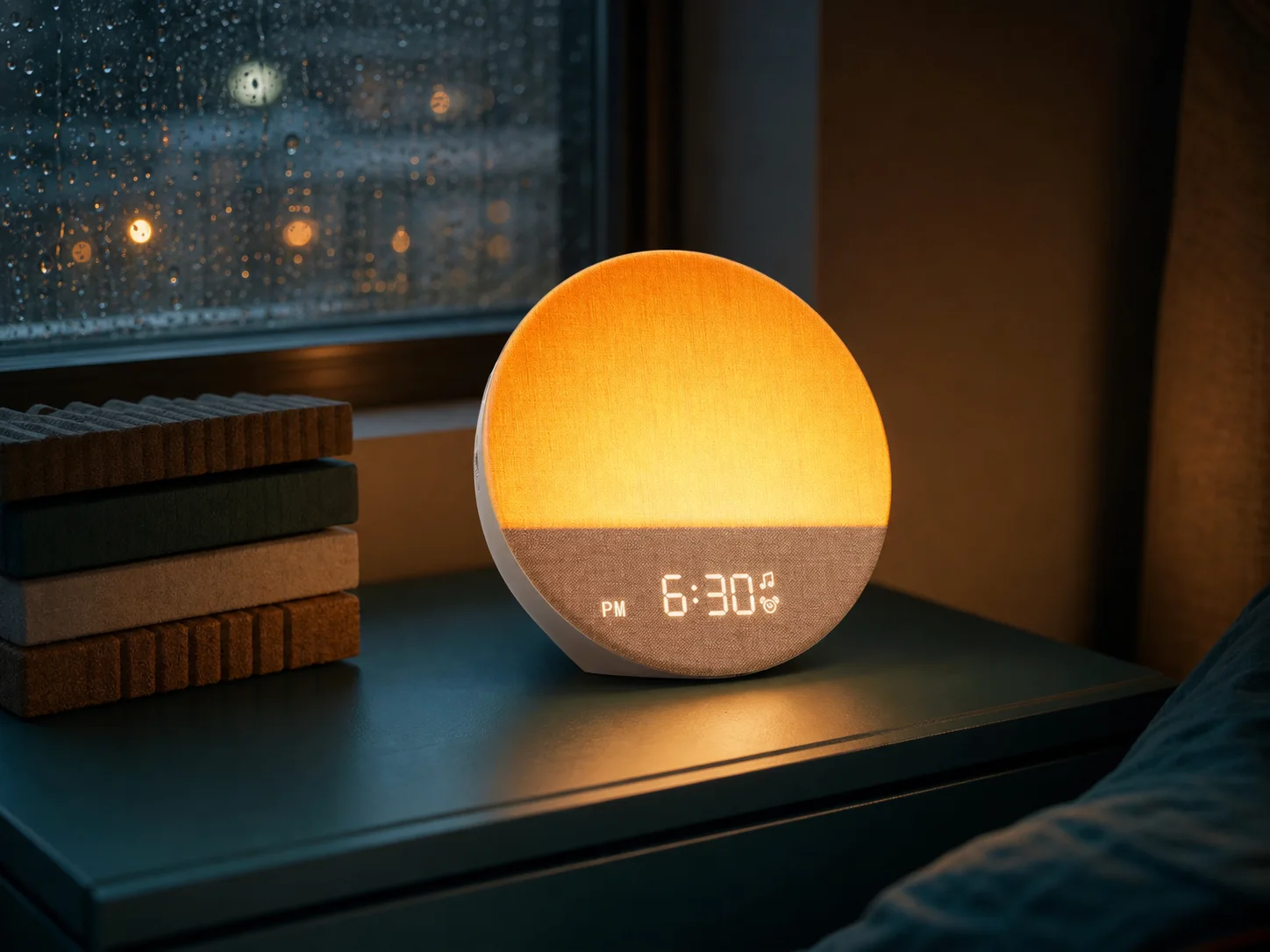 Dreamegg Sunrise 1 compact circular fabric wake light and sound machine